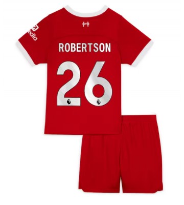 Liverpool Andrew Robertson #26 Primera Equipación Niños 2023-24 Manga Corta (+ Pantalones cortos)